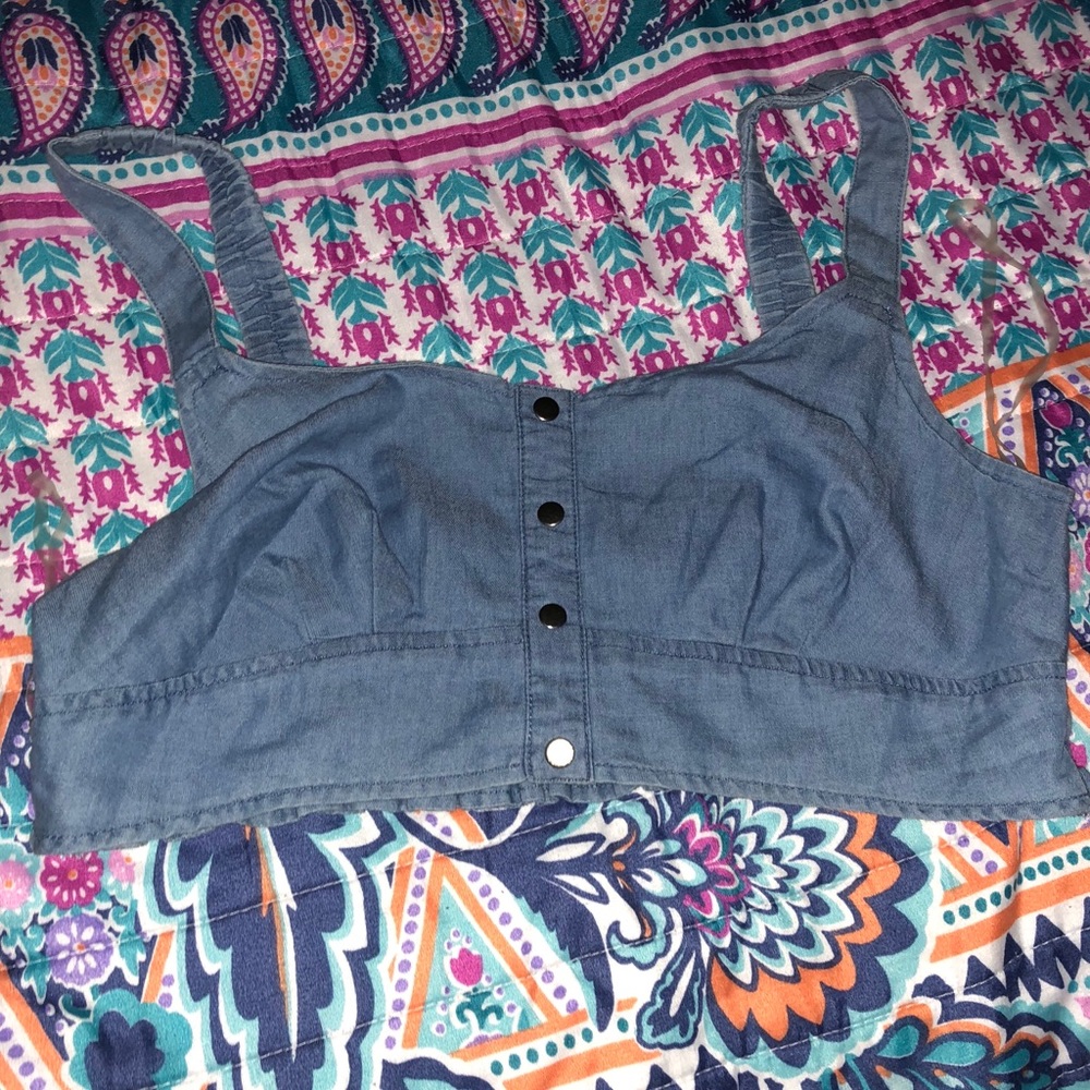 Denim Bralette Crop Top szL